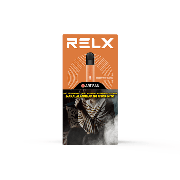RELX Philippines PH Artisan Leather Device Vape Pen Bright Mandarin Package PHP1995
