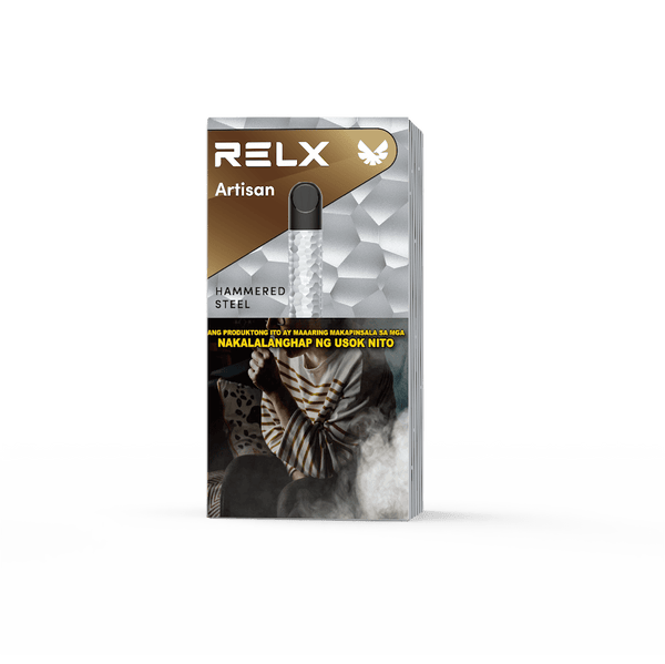RELX PH Aritsan metal Device Vape Pen Hammered Steel Package
