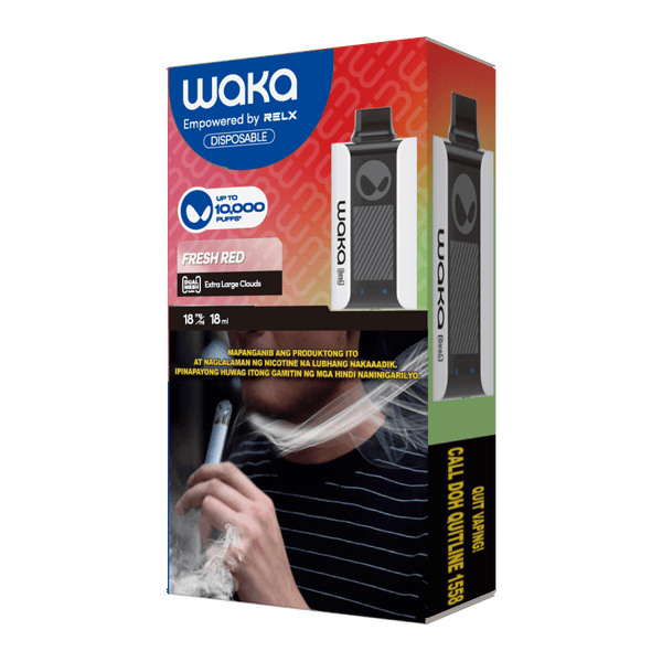 RELX Philippines PH WAKA SoPro PA10000 Device Flavor Fresh Red Disposable Vape Package
