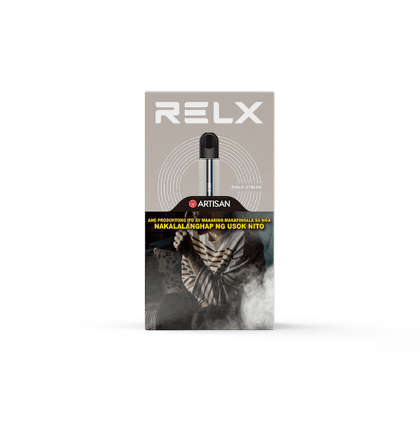 RELX PH Artisan Leather Device Vape Pen Polo Stripe Package
